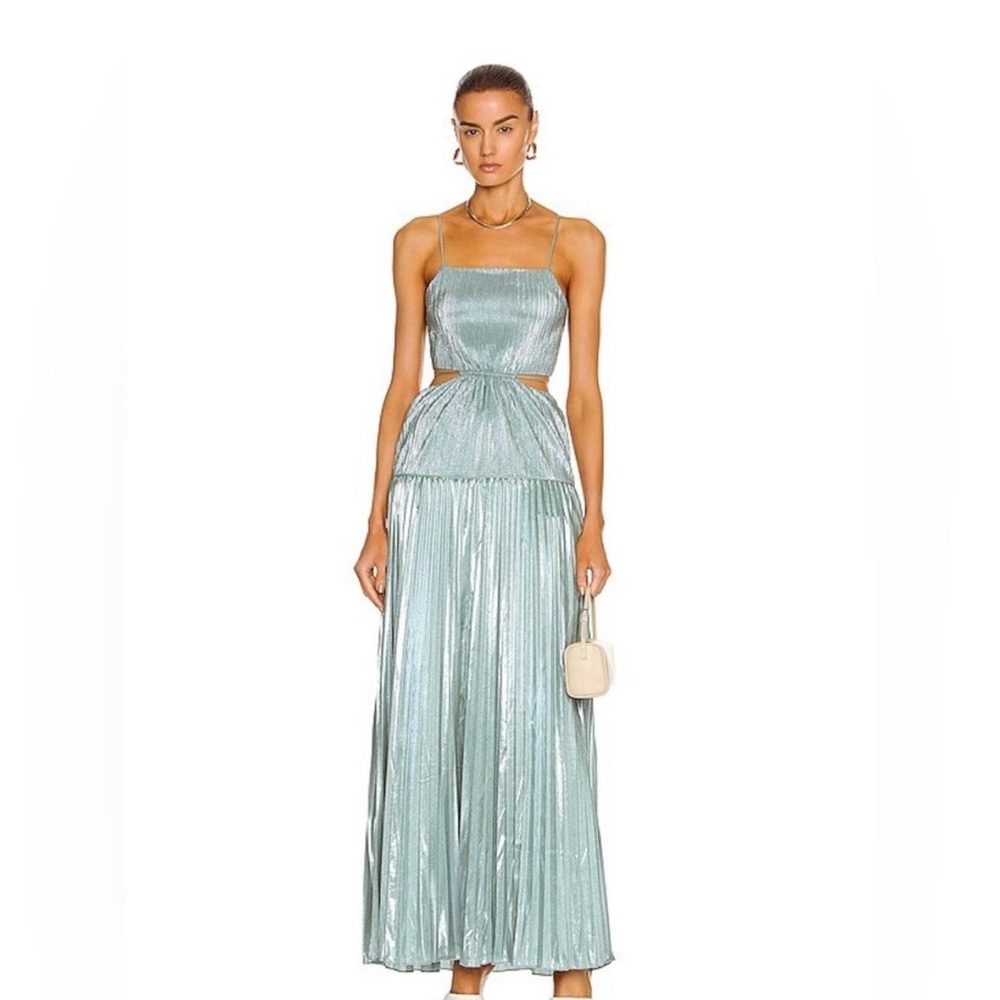 Jonathan Simkhai Textured Blue and Silver Dress